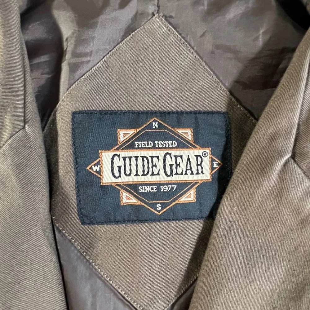 Guide Gear Field Jacket Mens L Brown Canvas 3-Button Workwear Blazer 5016
